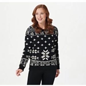 Barefoot Dreams fareisle sweater size L